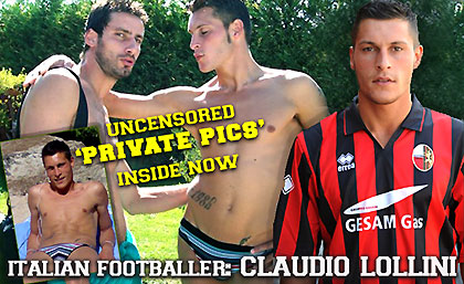 Claudio Lollini - hot italian footballer exposed on the beach